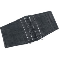 Jawbreaker - Rockabilly Gürtel - Faux Leather Belt - für Damen - schwarz von Jawbreaker