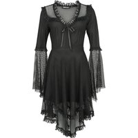 Jawbreaker - Rockabilly Kleid knielang - Fishnet Flared Dress - XS bis L - für Damen - Größe XS - schwarz von Jawbreaker