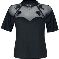 Jawbreaker T-Shirt - Rose Garden Mesh Top - S bis XXL - für Damen - Größe M - schwarz von Jawbreaker
