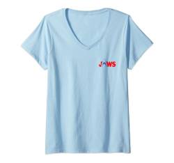 Damen Jaws Amity Island Welcomes You front & back T-Shirt mit V-Ausschnitt von Jaws