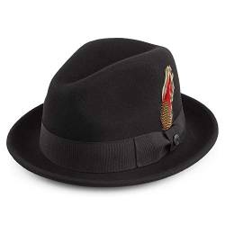 Jaxon & James Knautschbarer Blues Trilby Hut - Schwarz - L von Jaxon & James