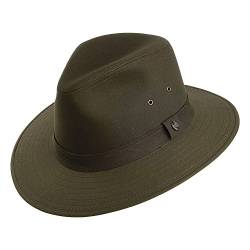 Jaxon & James Safari Fedora aus Wachstuch - Olivgrün - XL von Jaxon & James