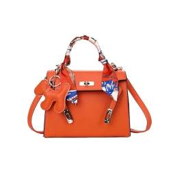 Mode Handtaschen für Frauen Geldbörsen Crossbody Taschen Top Griff Umhängetasche Umhängetasche Tote Bag Luxus-Tasche, Orange/Abendrot im Zickzackmuster (Sunset Chevron), Small von JayGsEmpire