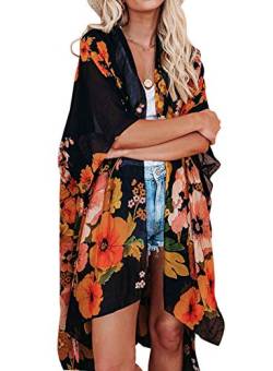 JayscreateEU Damen Kimono Cardigan Sommer Cover up Bikini Bluse StrandCardigan Fledermausärmel Chiffon Strickjacke Strandkleidung. von JayscreateEU