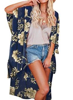 JayscreateEU Damen Sommer Kimono Cardigan Bikini Bluse Strandmode von JayscreateEU