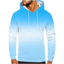 Jayyouu HerrenSweatshirts lässig Farbverlauf essentielle Hoodies modischer Kapuzenpullover mit Kordelzug langärmelig SportHoodieOberteile von Jayyouu