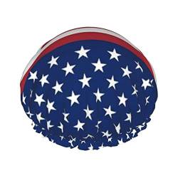 Jbyjbx Amerikanische Flagge, Sterne, Streifen, Druck, schöne Damen-Badekappe, Schutz, Haar-Badekappe, leicht, aber langlebig von Jbyjbx