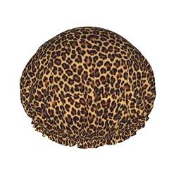 Jbyjbx Leopardenmuster, Tapetendruck, schöne Damen-Badekappe, Schutz, Haar-Badekappe, leicht, aber langlebig von Jbyjbx