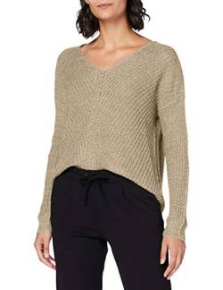 JDY Damen JDY New Megan L/S Trui Knt Noos Pullover, Cement/Detail:w. Black Ply, XL EU von JdY