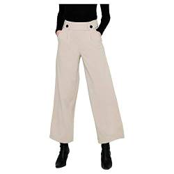 JDY Damen JDY geggo new long pants jrs nos Hose, Chateau Gray/Detail:black Buttons, L EU von JdY