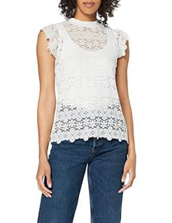 JDY Damen JDYBLOND S/L JRS NOOS Top, Cloud Dancer/Detail:DTM Button, XL von JdY