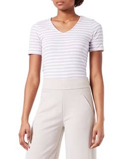 JDY Damen JDYFRANSISKA S/S Stripe TOP JRS NOOS T-Shirt, Lavender Frost/Stripes:Cloud Dancer, L von JdY