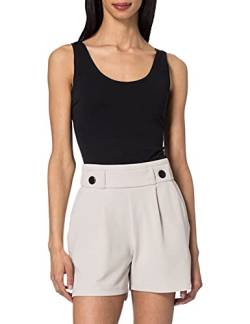 JDY Damen JDYGEGGO JRS NOOS Shorts, Chateau Gray/Detail:Black Button, M von JdY