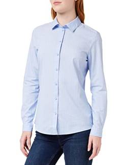 JDY Damen JDYMIO L/S Shirt WVN NOOS Bluse, Blau (Cashmere Blue Stripes: Cloud Dancer), 34 von JdY