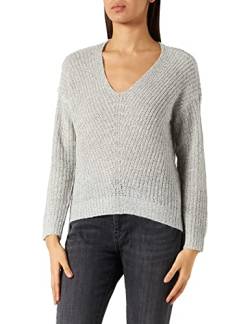 JDY Damen JDYNEW Megan L/S KNT NOOS Pullover, Cloud Dancer/Detail:W. Black PLY, XS von JdY