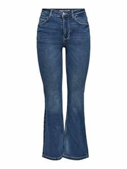 JDY Damen JDYNWFLORA Neela Life HW FLR MB01 DNM NO Jeans, Medium Blue Denim, 25/34 von JdY