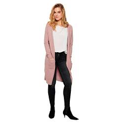 JDY Damen Jdymarco L/S Long Cardigan Knt Noos, Rosa (Woodrose Woodrose), L von JdY