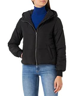 JDY Women's JDYNEWERICA Short Hood Jacket OTW NOOS Jacke, Black/Detail:Silver Zipper, S von JdY