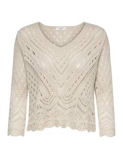 JdY Damen Jdynew Sun 3/4 Cropped KNT Noos Strickpullover, Tapioca, XS EU von JdY