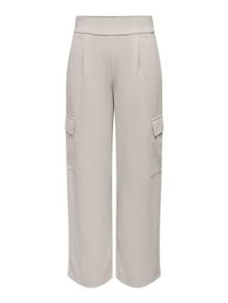 JdY Damen Cargo Stoffhose Elegante Culotte High Waist Marlene Pants JDYGEGGO, Farben:Grau, Größe:L / 32L, Beinlänge:L32 von JdY