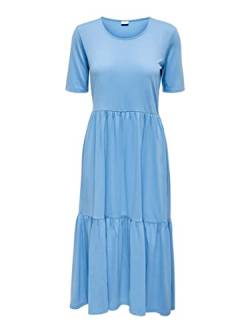 JdY Damen JDYDALILA Frosty S/S Long Dress JRS NOOS Midikleid, Della Robbia Blue, Medium von JdY