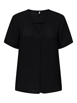 JdY Damen JDYDIVYA S/S TOP WVN NOOS T-Shirt, Black, M von JdY