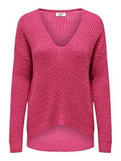 JdY Damen JDYNEW Megan L/S Pullover KNT NOOS Strickpullover, Beetroot Purple/Detail:W. Black PLY, Small von JdY