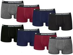 Jean&Pardian Retro Boxershorts 8er Pack Bequeme & atmungsaktive Unterwäsche für Herren aus 95% Baumwolle | Für jeden Anlass (Dark XL) von Jean&Pardian