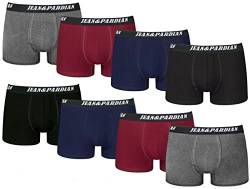 Jean&Pardian Retro Boxershorts 8er Pack Bequeme & atmungsaktive Unterwäsche für Herren aus 95% Baumwolle | für jeden Anlass (Dark S) von Jean&Pardian