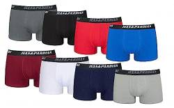 Jean&Pardian Retro Boxershorts 8er Pack Bequeme & atmungsaktive Unterwäsche für Herren aus 95% Baumwolle | für jeden Anlass (Mehrfarbig L) von Jean&Pardian