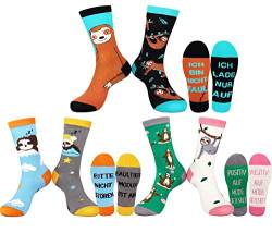 Jeasona 3 Paare Faultier Socken Damen 39-42 Freundin Witzige Lustige Geschenke für Frauen zum Geburtstag Weihnachten von Jeasona