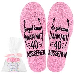 Jeasona 40. Geburtstag Socken 40 Geburtstag Frauen Geschenkideen Geschenk 40 Geburtstag Frau Freundin 40. Geburtstag Frauen Deko 40. Geburtstag Frauen Witzig Geschenke zum 40 Geburtstag Frau von Jeasona