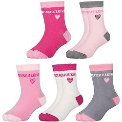 Jeasona 5 Paare Schulkind 2024 Socken Mädchen 31-34 Geschenk Einschulung Mädchen Schulanfang Mädchen Geschenk Einschulung Geschenk Mädchen Einschulung Mädchen Geschenkideen Mädchen Geschenke 6 Jahre von Jeasona