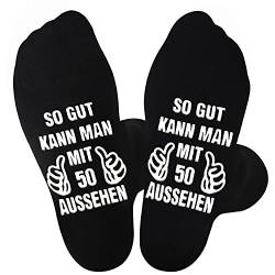 Jeasona 50. Geburtstag Socken Herren Anti-Rutsch 50 Geburtstag Mann Geschenkideen . Lustige Geschenke Deko . 43-46 von Jeasona