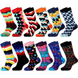 Jeasona Bunte Socken Herren 43-46 Lustige Socken Herren 43-46 Bunt Witzige Business Baumwolle Anzugsocken für Männer von Jeasona