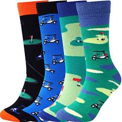 Jeasona Golf Geschenke für Männer Bunte Socken Herren Lustige Witzige Business Baumwolle Anzugsocken für Männer 43-46 von Jeasona