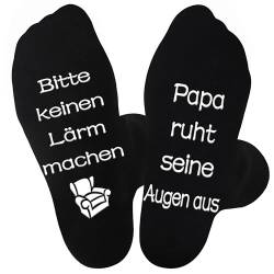 Jeasona Herrensocken 43-46 rutschfeste Baumwolle Geburtstagsgeschenke, Papa schwarz ruht, 43-46, Schwarzer Vater ruht sich, 43-46 von Jeasona