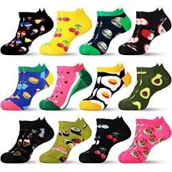 Jeasona Lustige Sneaker Socken Baumwolle 39-42 Bunt Kurze Socken Damen Lässig Ausgefallene Witzig von Jeasona