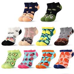 Jeasona Lustige Sneaker Socken Damen 39-42 Baumwolle Bunte Bunt Kurze Lässig Ausgefallene Witzig von Jeasona