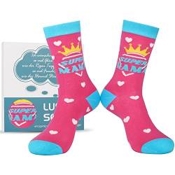 Jeasona Mama Socken 39-42 Geschenke für Mama Geburtstag Weihnachtsgeschenke für Mama von Kind Mama Geschenk Geburtstag Geschenk Mama Kleinigkeit Beste Mama Geschenk Geburtstagsgeschenk für Mama 40 50 von Jeasona