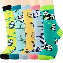 Jeasona Panda Socken Damen 35-38 Bunt Baumwolle Panda Geschenk Frau Panda Geschenk für Frauen Geburtstag Weihnachten von Jeasona