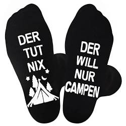 Jeasona Socken Anti-Rutsch Herren 43-46 Camping Zubehör Lustig Geschenke für Männer Wohnmobil für Camper zum Geburtstag von Jeasona