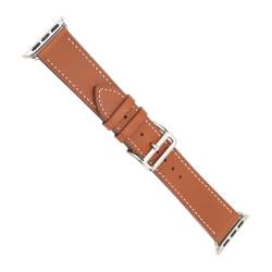 Jectse Austausch des Smartwatch-Armbands, Geruchlos, Atmungsaktiv, Einfach zu Installierende, Rutschfeste Leder-Uhrenarmbänder für die Smartwatch-Konvertierung (BROWN) von Jectse
