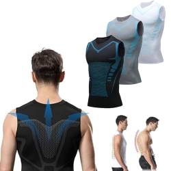 Menionic Posture Corrector Vest, Menionic Tourmaline Posturecorrector Vest For Men 2024 New (Gray,X-Large) von Jeeeun