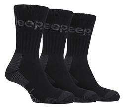 Herren-Socken, Größe: 39 - 45 (3x Paar) Gr. Medium, schwarz von Jeep