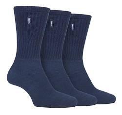 JEEP - 3er Pack Herren Baumwolle Wandersocken mit Gepolstert | Antiblasen Trekkingsocken Outdoorsocken (39-45, Navy/Sky) von Jeep