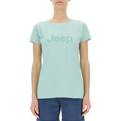 JEEP Damen J Großer Aufdruck J23S T-Shirt, Pale Jade/Granite Gr, X-Small von Jeep