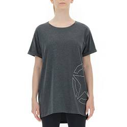 JEEP Damen J Oversize Star Outline Seitendruck Ärmel-Umschlag J21W T-Shirt, Dark Grey M./Birch W, Large von Jeep