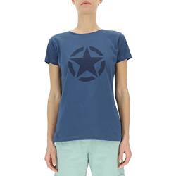 JEEP Damen J Star-Großer Aufdruck J23S T-Shirt, Canvas Blue/Deep Blu, Medium von Jeep