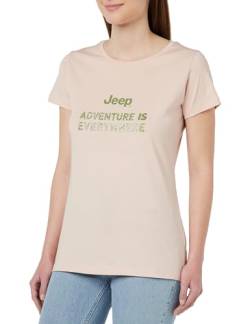 JEEP Damen J Women's Adventure is Everywhere Print Large Wooden Rings J23w T-Shirt, Powder Rose, Medium von Jeep